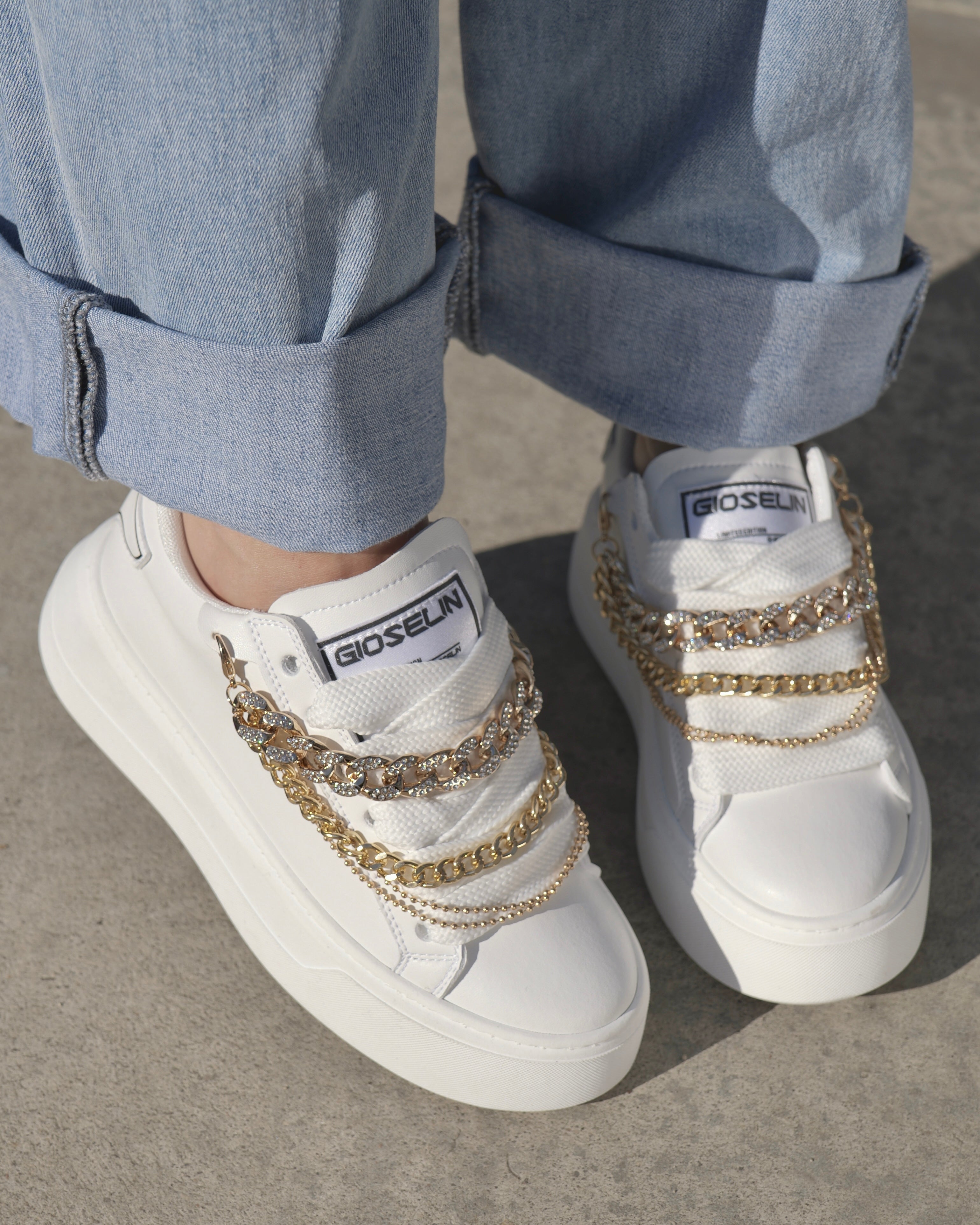 White Gioselin Sito Collier Gioselin Gioselin Scarpe Nuova