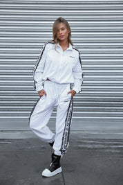 White Embroidery Tracksuit