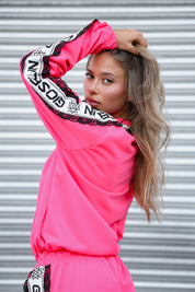 Magenta Embroidery Tracksuit