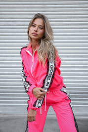 Magenta Embroidery Tracksuit