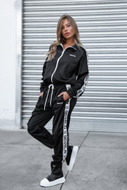 Black Embroidery Tracksuit