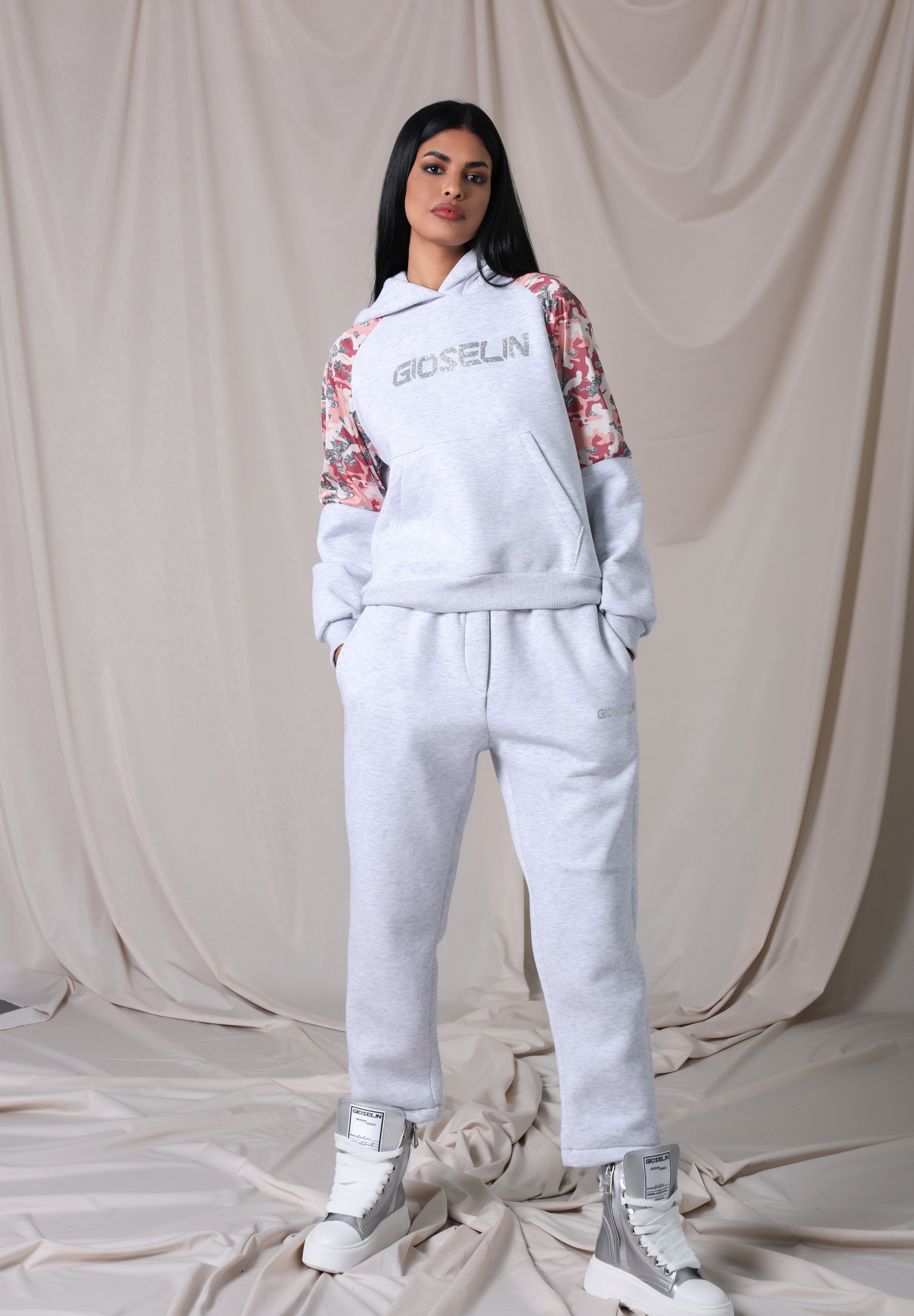 Shine Camouflage Grey Tracksuit