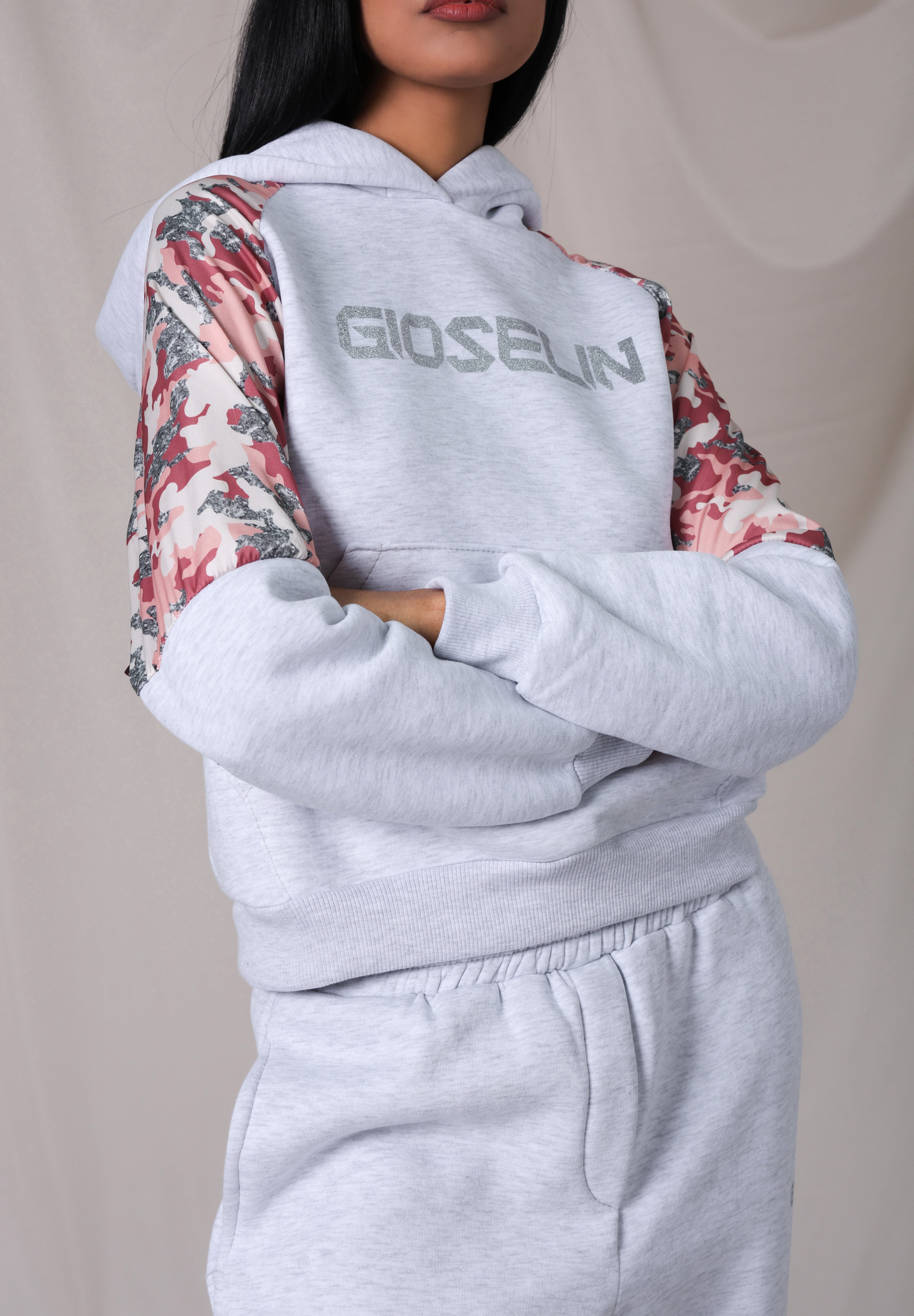 Shine Camouflage Grey Tracksuit