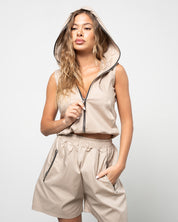 Completo Zip Beige