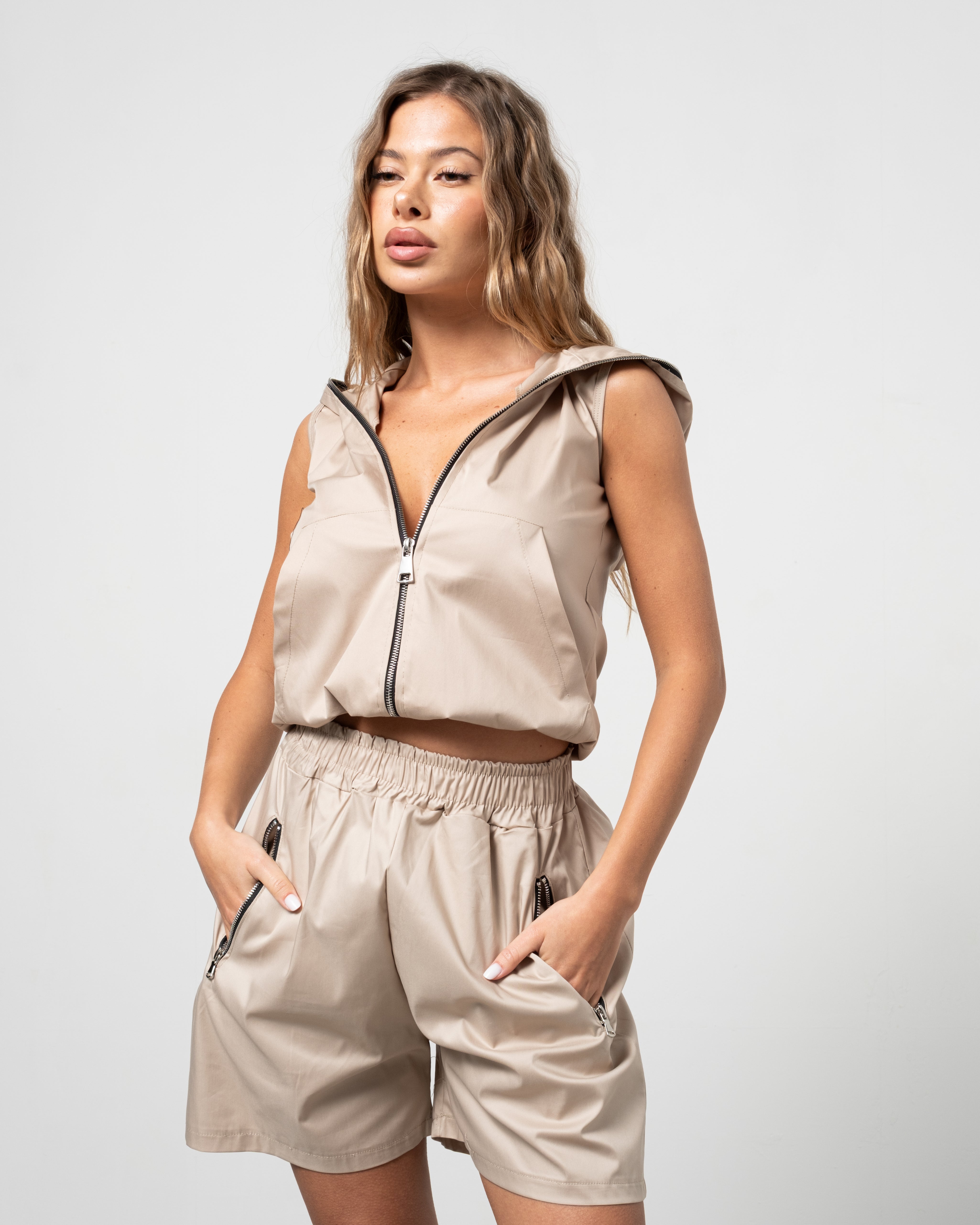 Completo Zip Beige