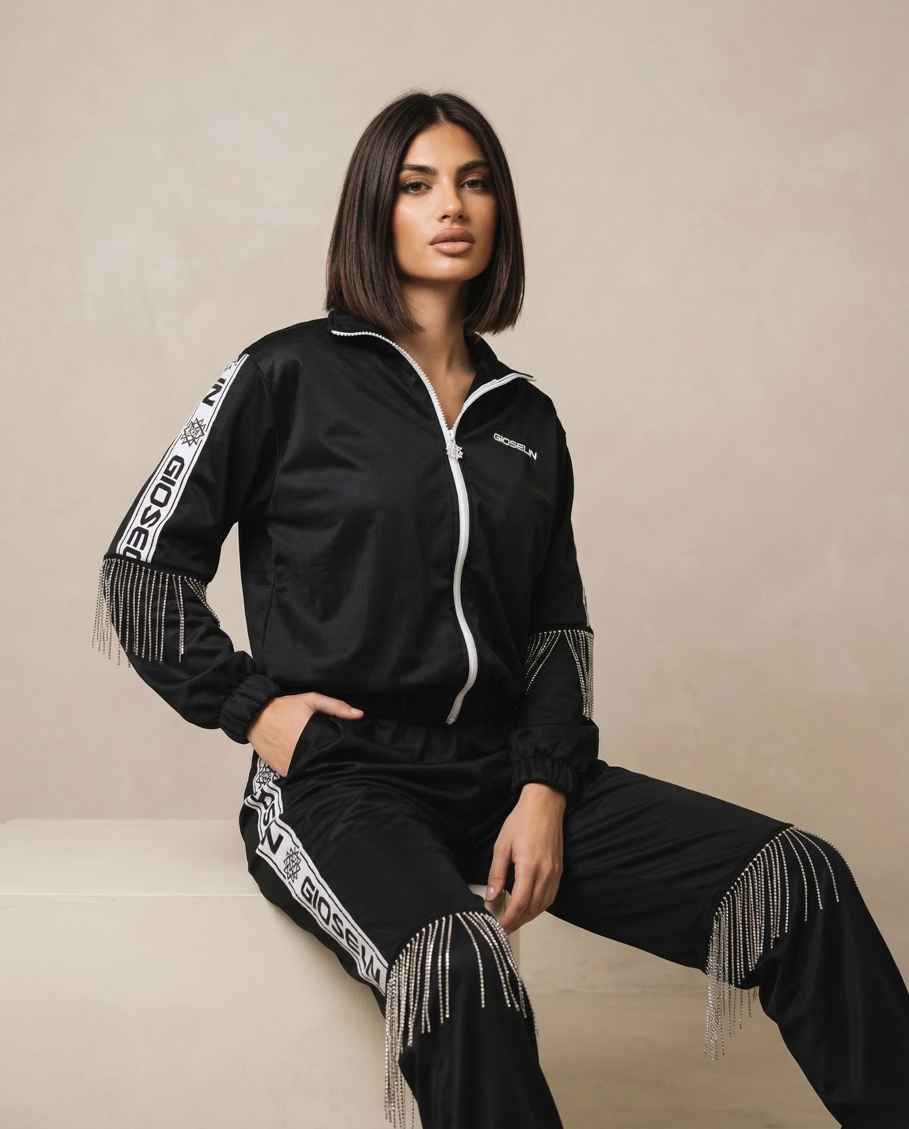 Black Fringe Star Jumpsuit