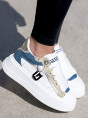 STAR Gold Glitter Denim