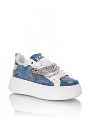 Denim Necklace in Silver