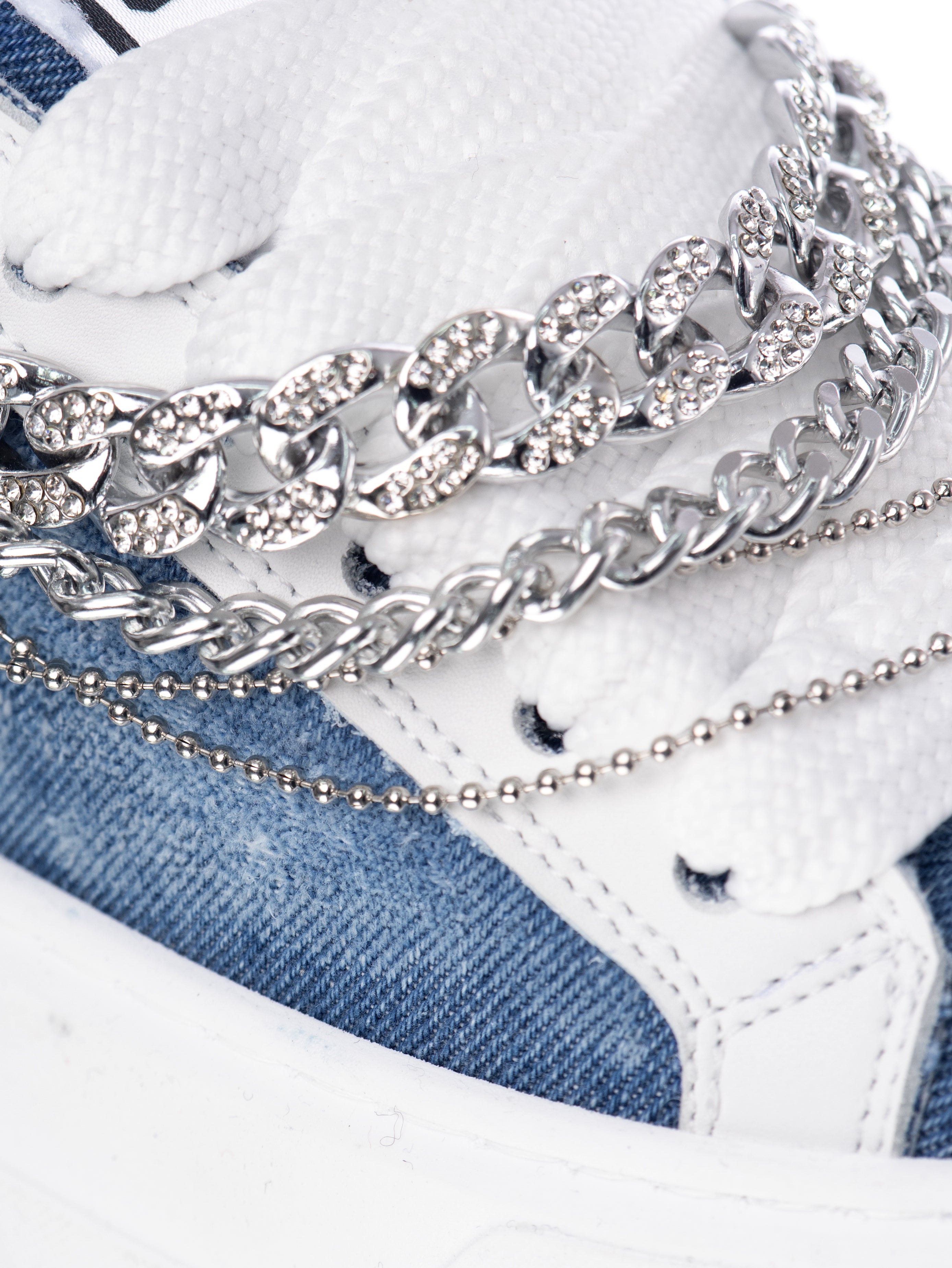 Denim Necklace in Silver